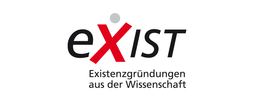 Logo of the Exist founder scholarship, a funding program of the Federal Ministry of Economics and Climate Protection and is supported by the European Social Fund